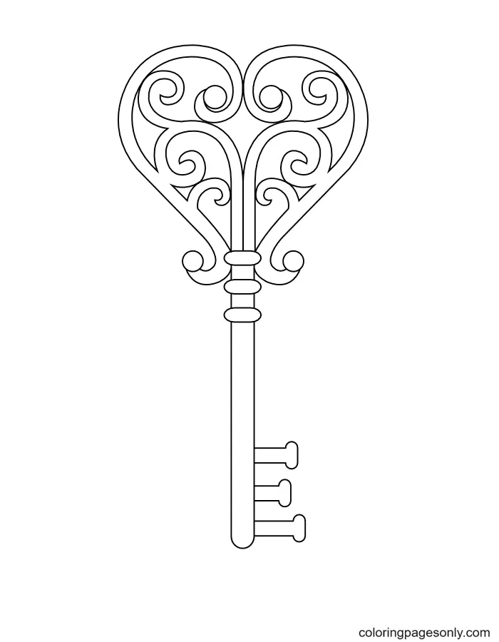 Key Coloring Pages