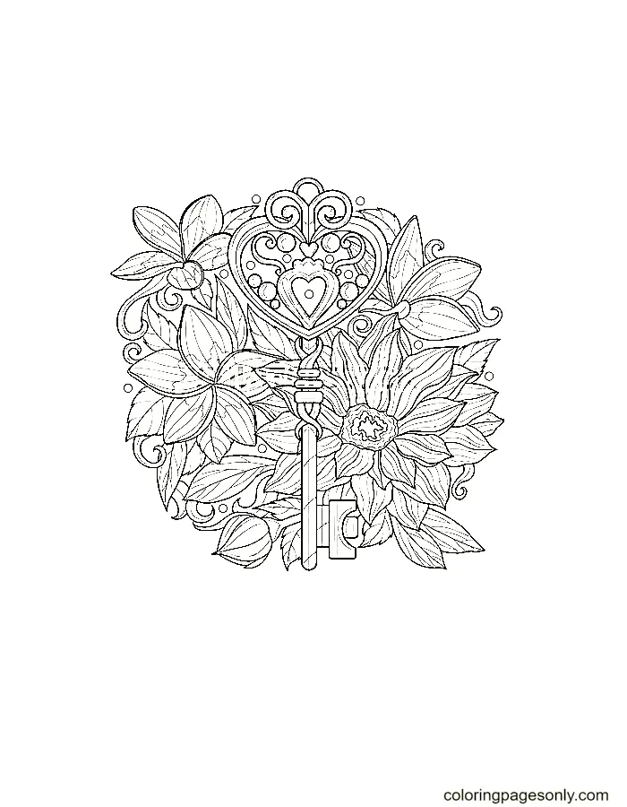 Key Coloring Pages