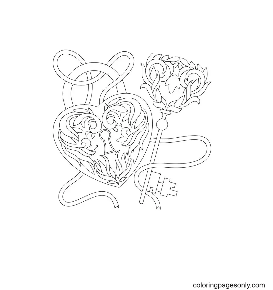 Key Coloring Pages