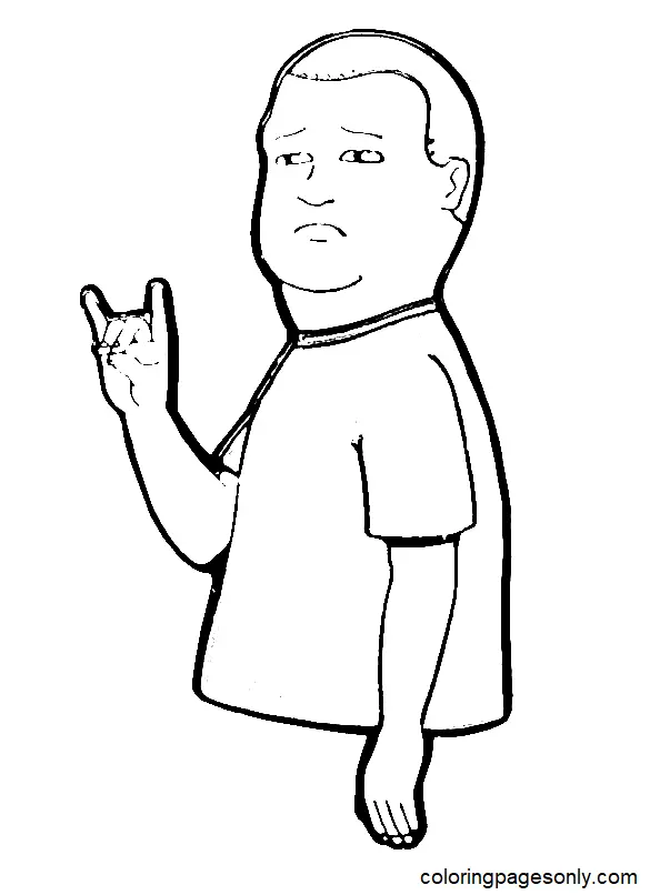 King of the Hill Coloring Pages