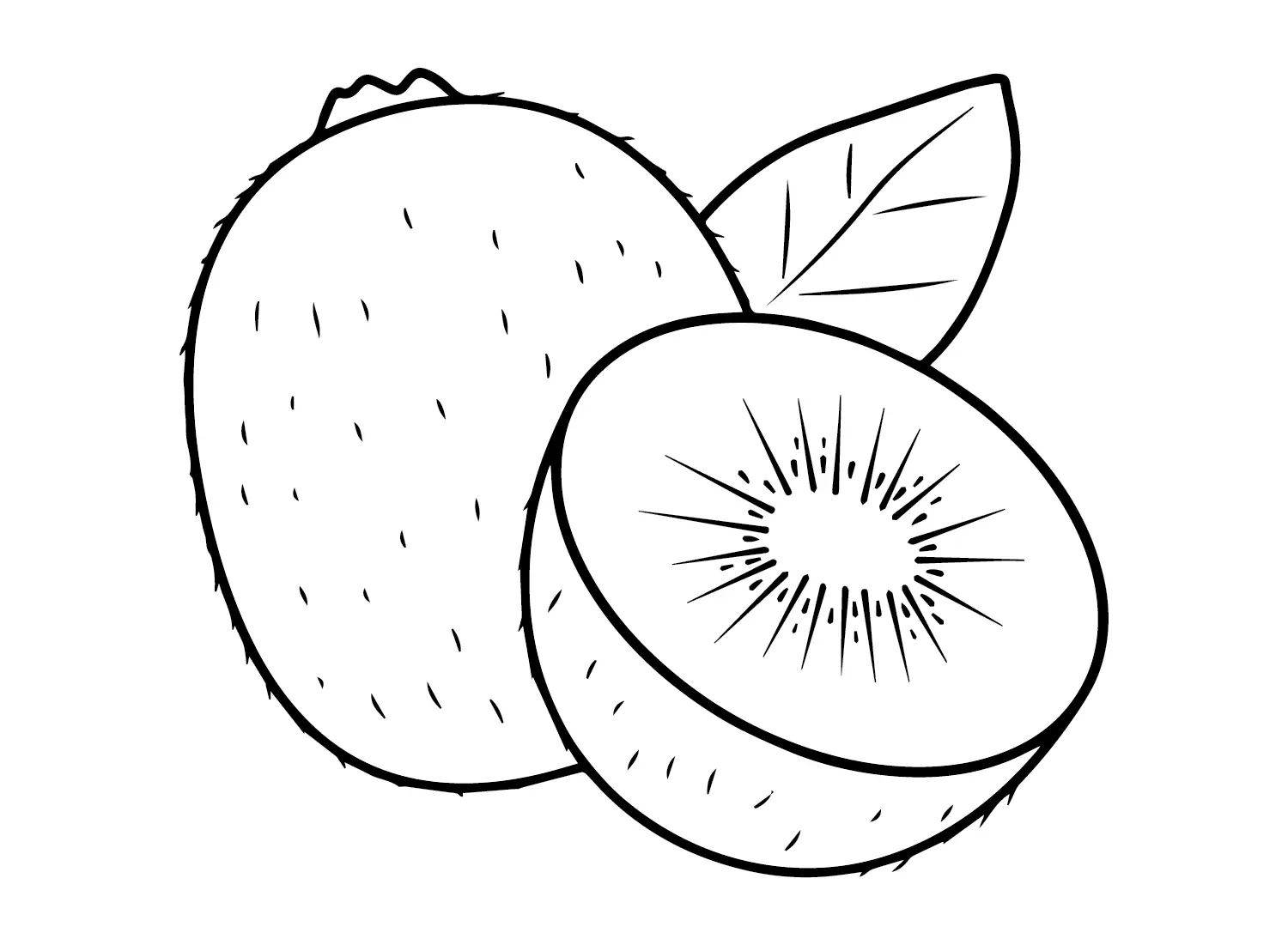 Kiwi Fruit Coloring Pages