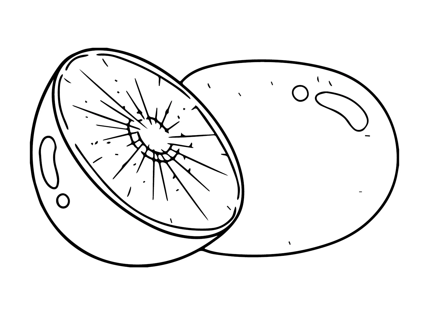 Kiwi Fruit Coloring Pages