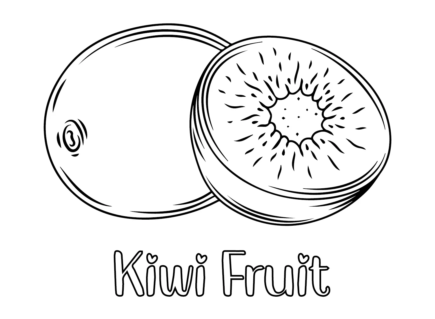 Kiwi Fruit Coloring Pages