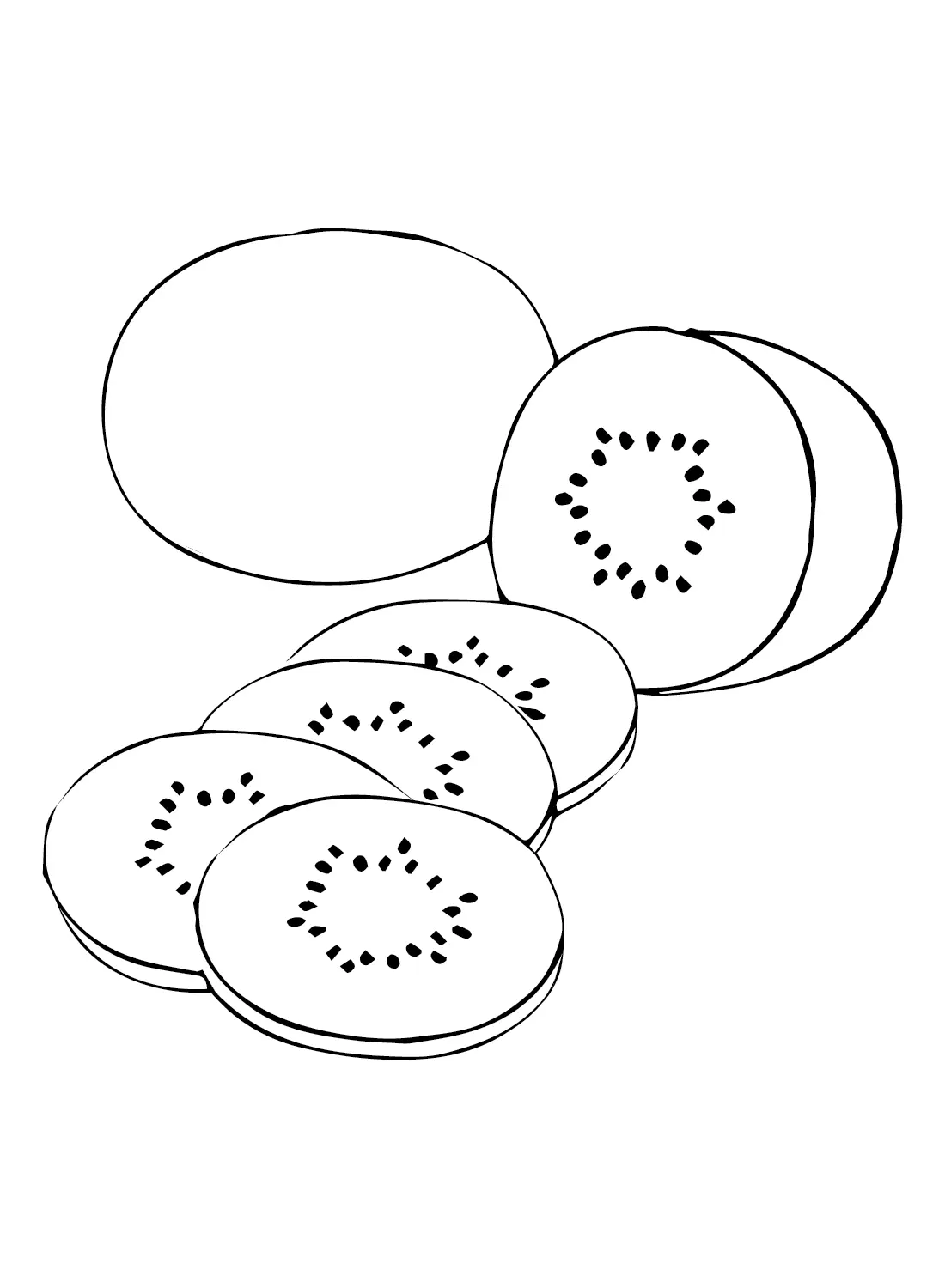 Kiwi Fruit Coloring Pages