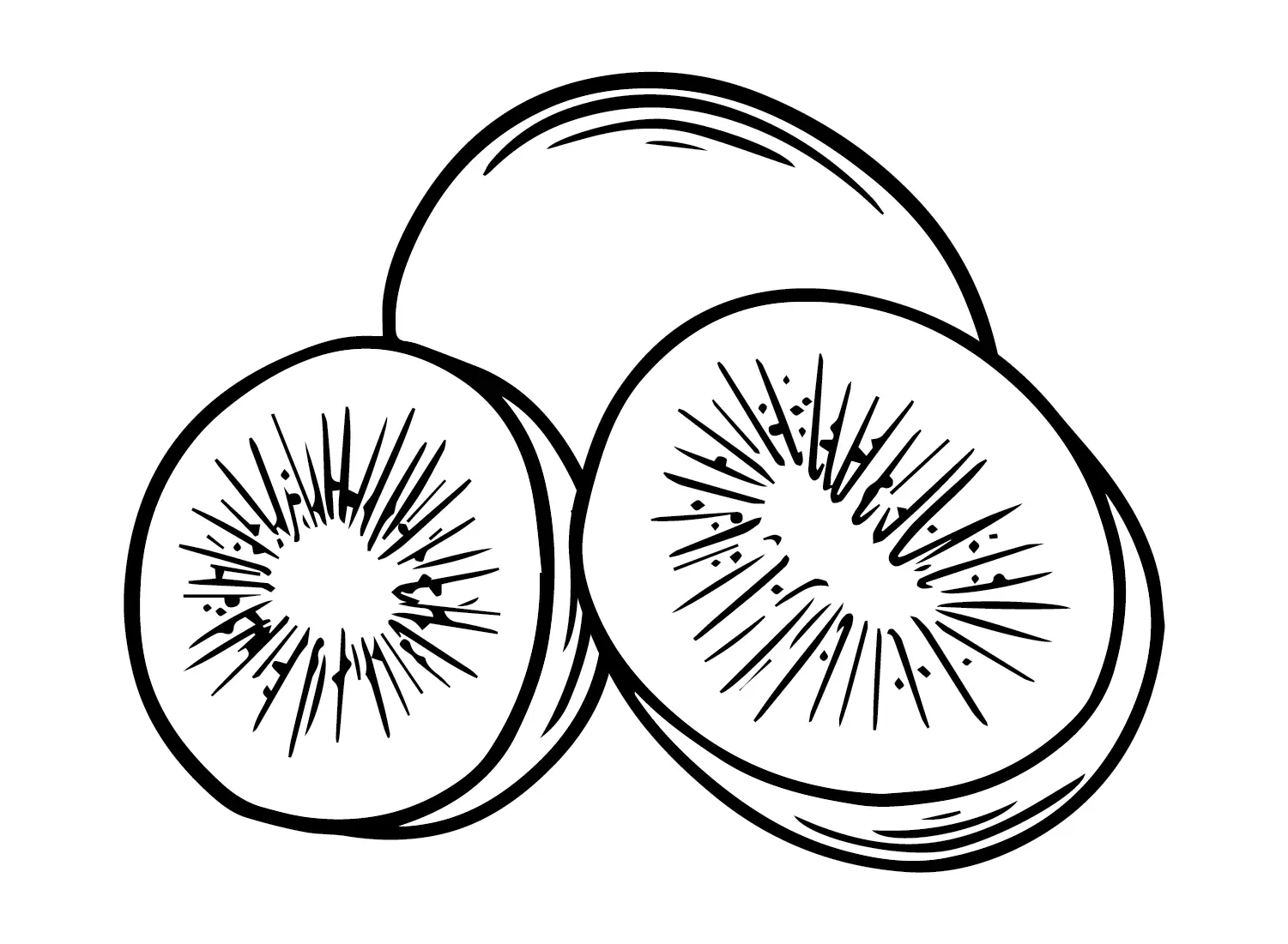 Kiwi Fruit Coloring Pages