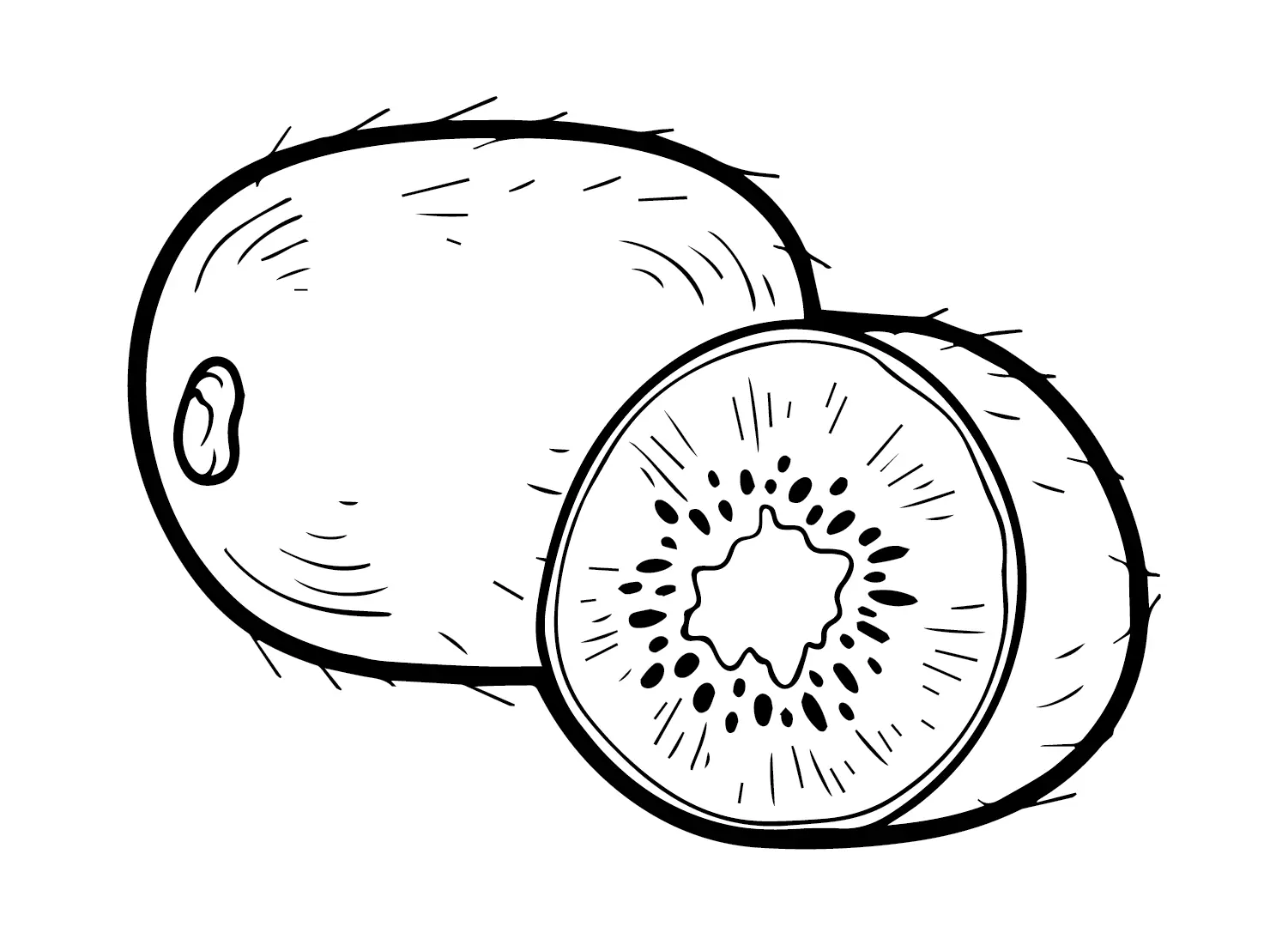 Kiwi Fruit Coloring Pages