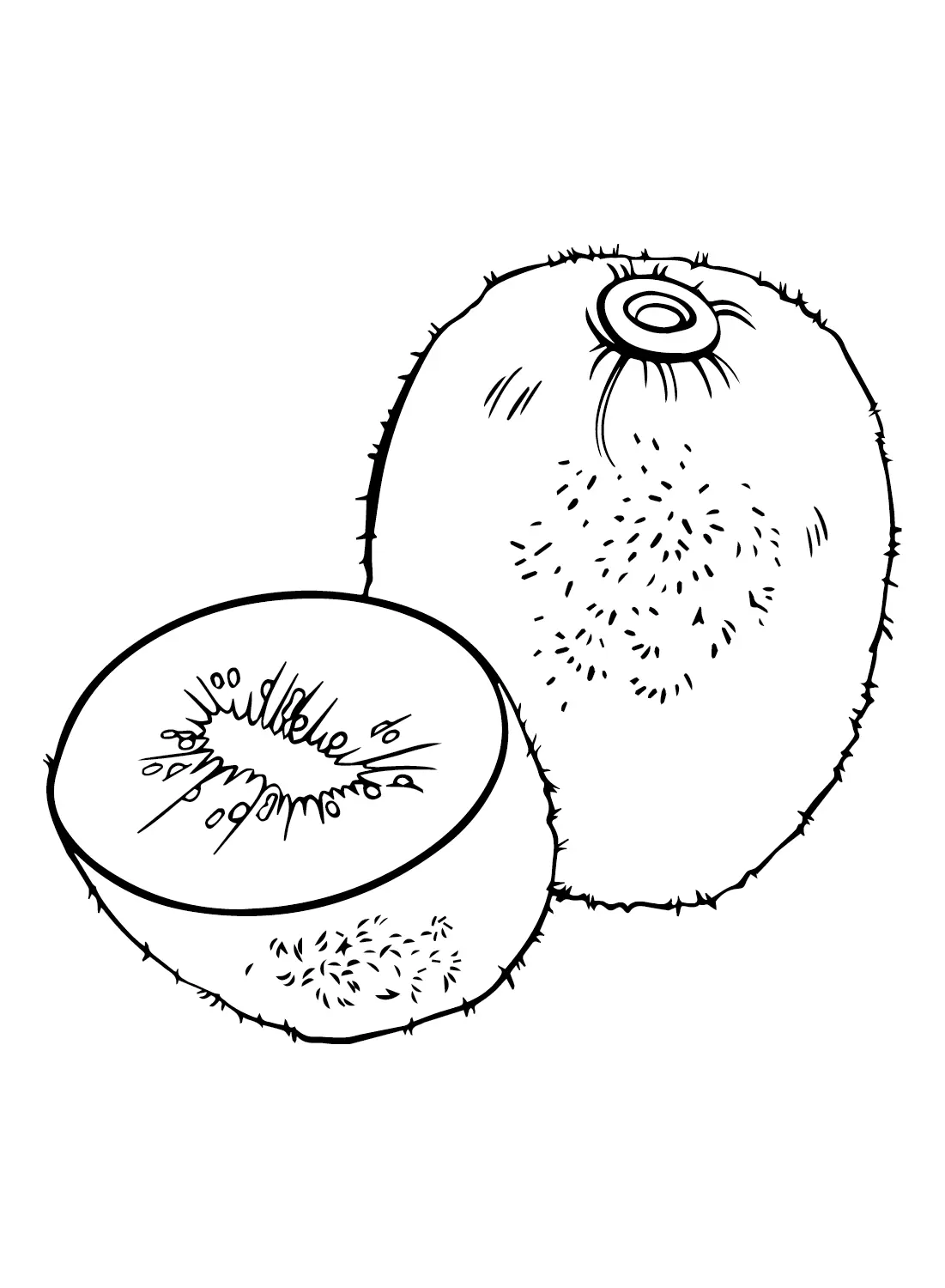 Kiwi Fruit Coloring Pages