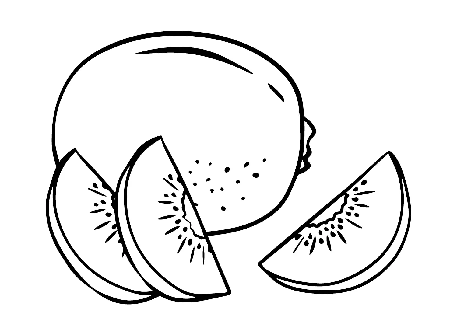 Kiwi Fruit Coloring Pages