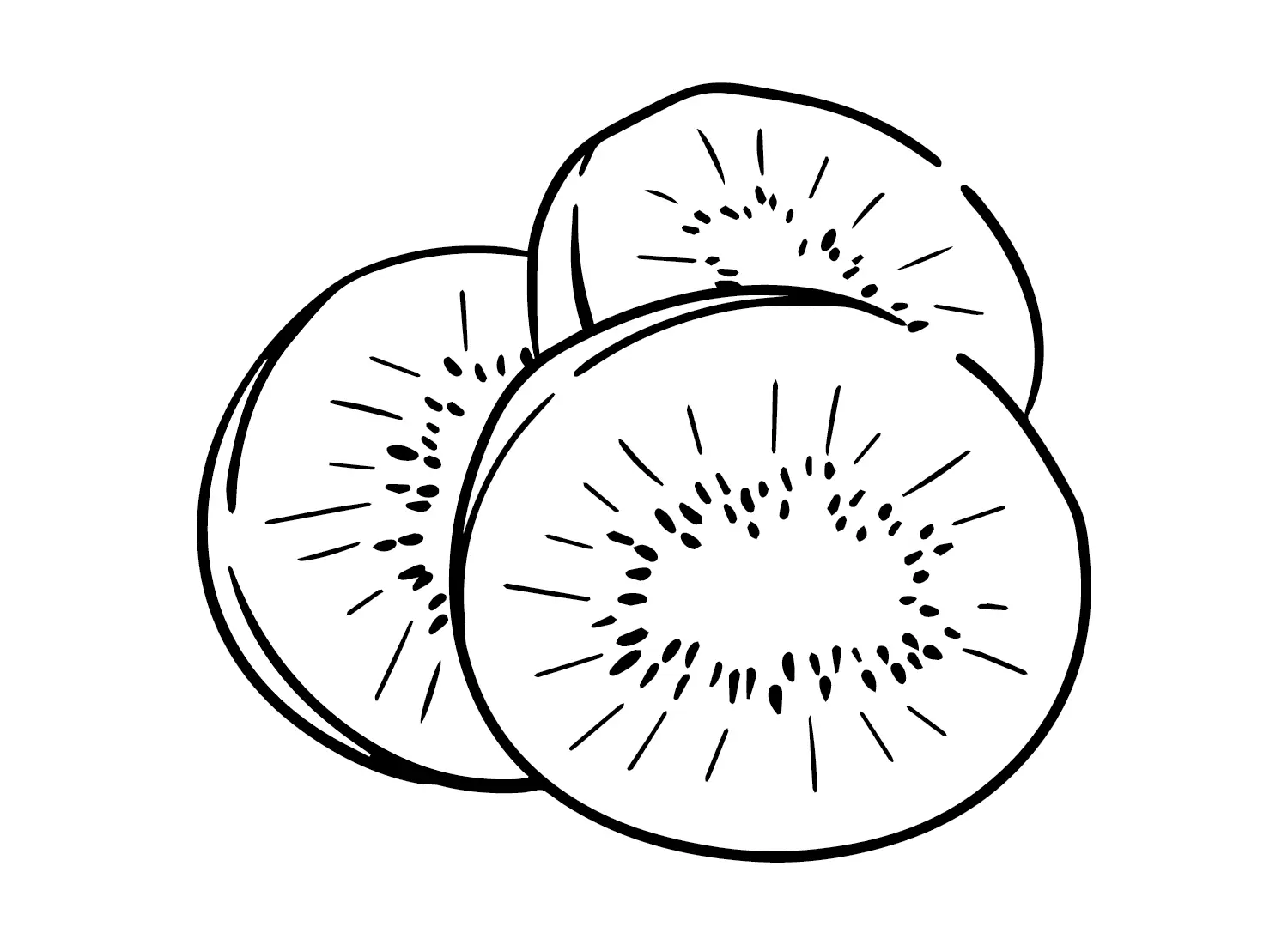 Kiwi Fruit Coloring Pages