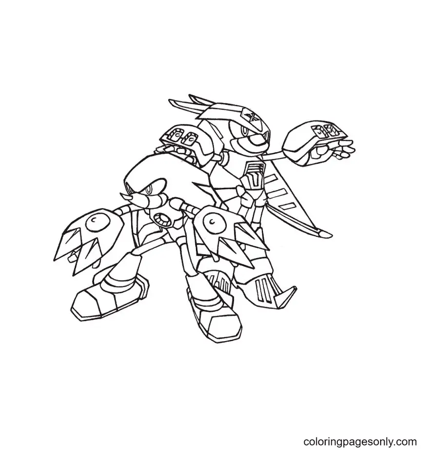 Knuckles Coloring Pages