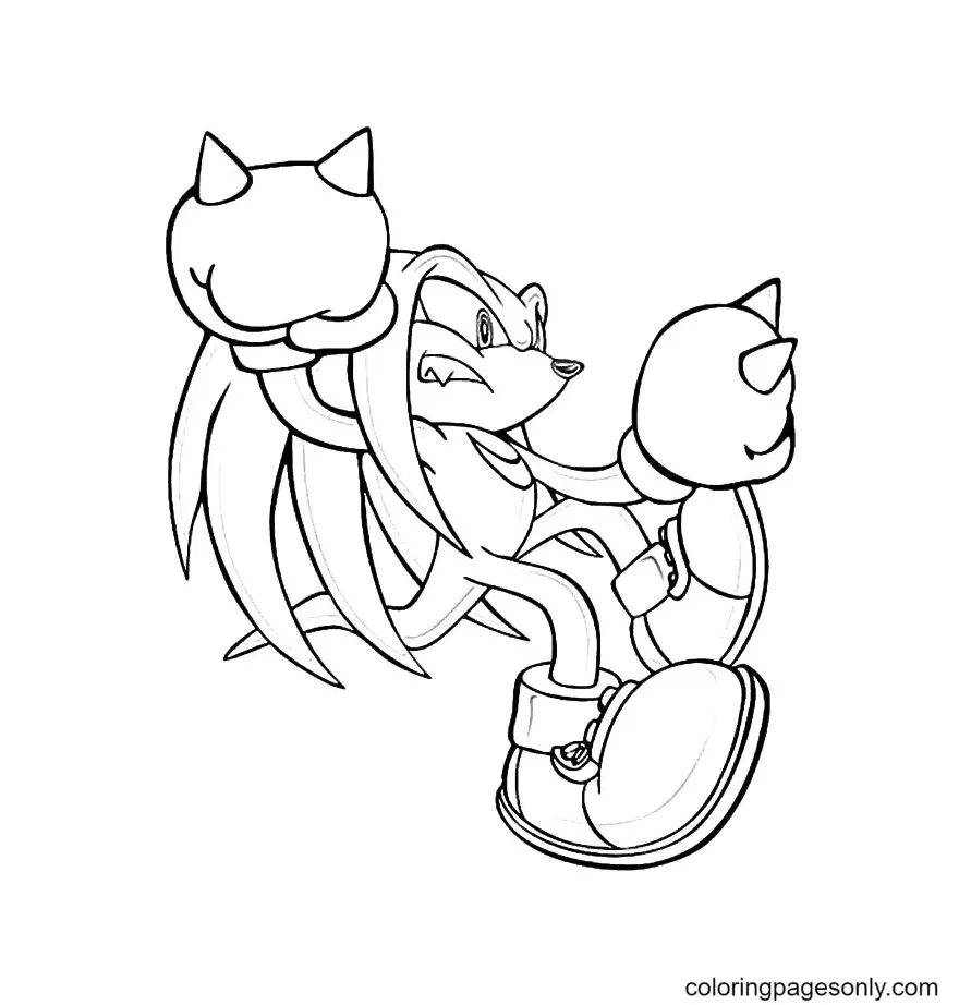 Knuckles Coloring Pages