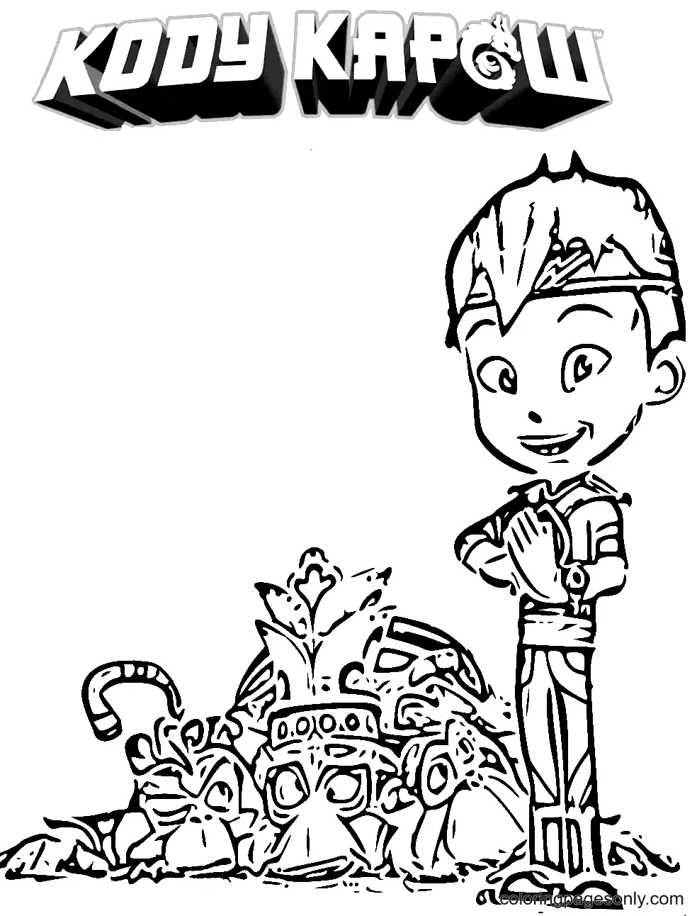 Kody Kapow Coloring Pages