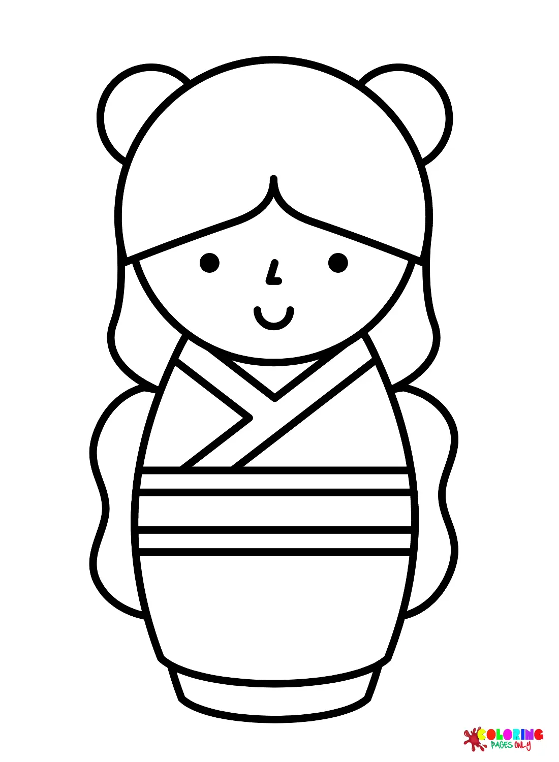 Kokeshi Doll Coloring Pages