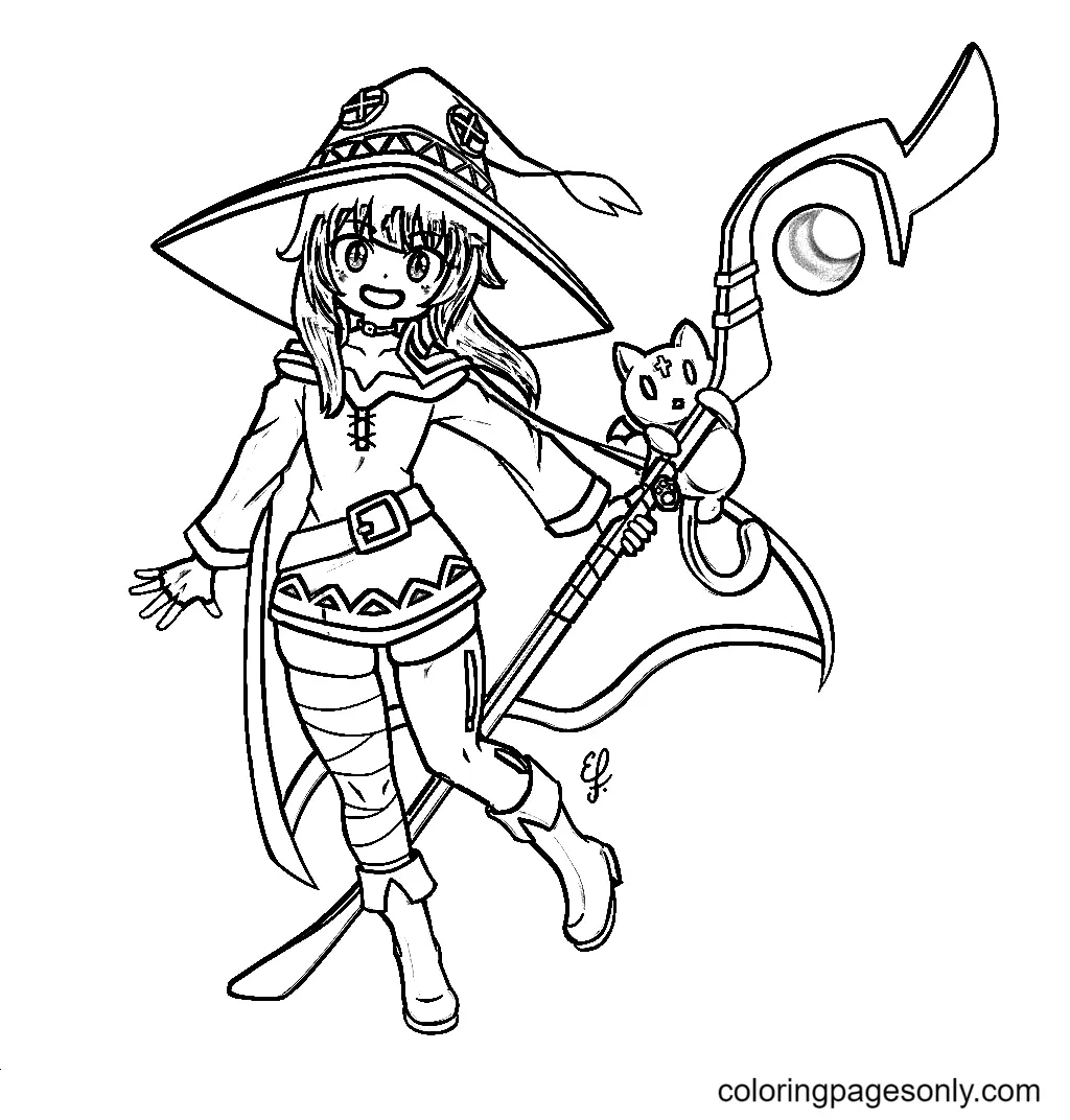 Konosuba Coloring Pages — Coloring Pages to Print