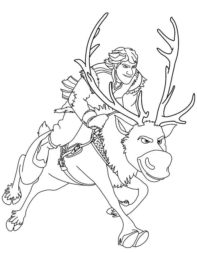 Kristoff Coloring Pages