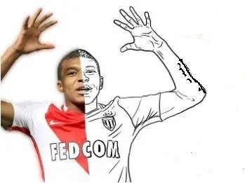 Kylian Mbappe Coloring Pages