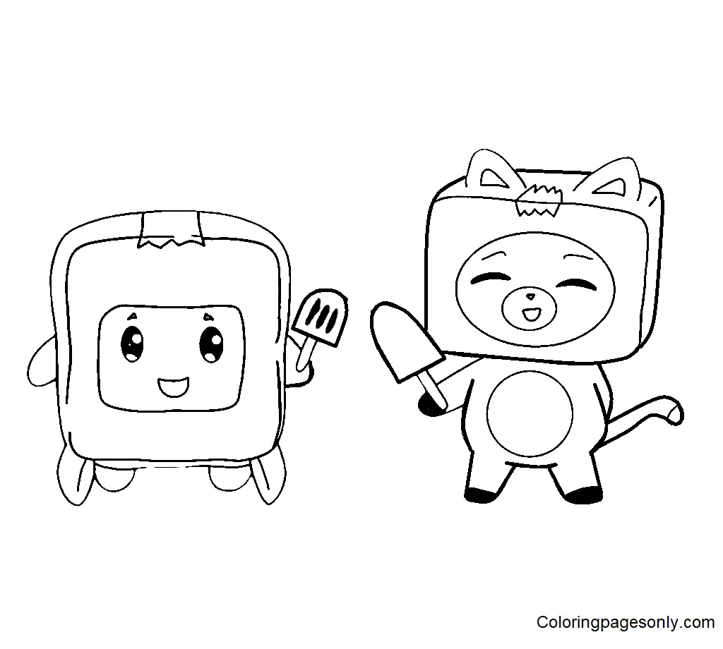 LankyBox Coloring Pages