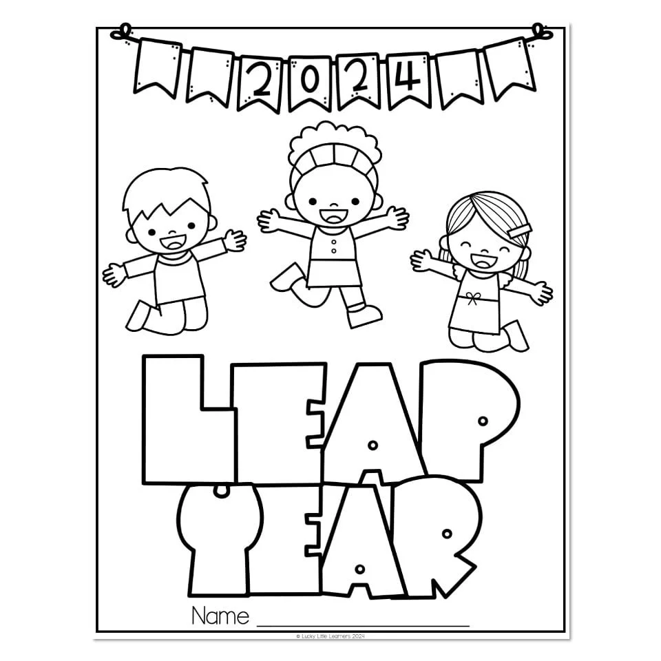 Leap Year Coloring Pages