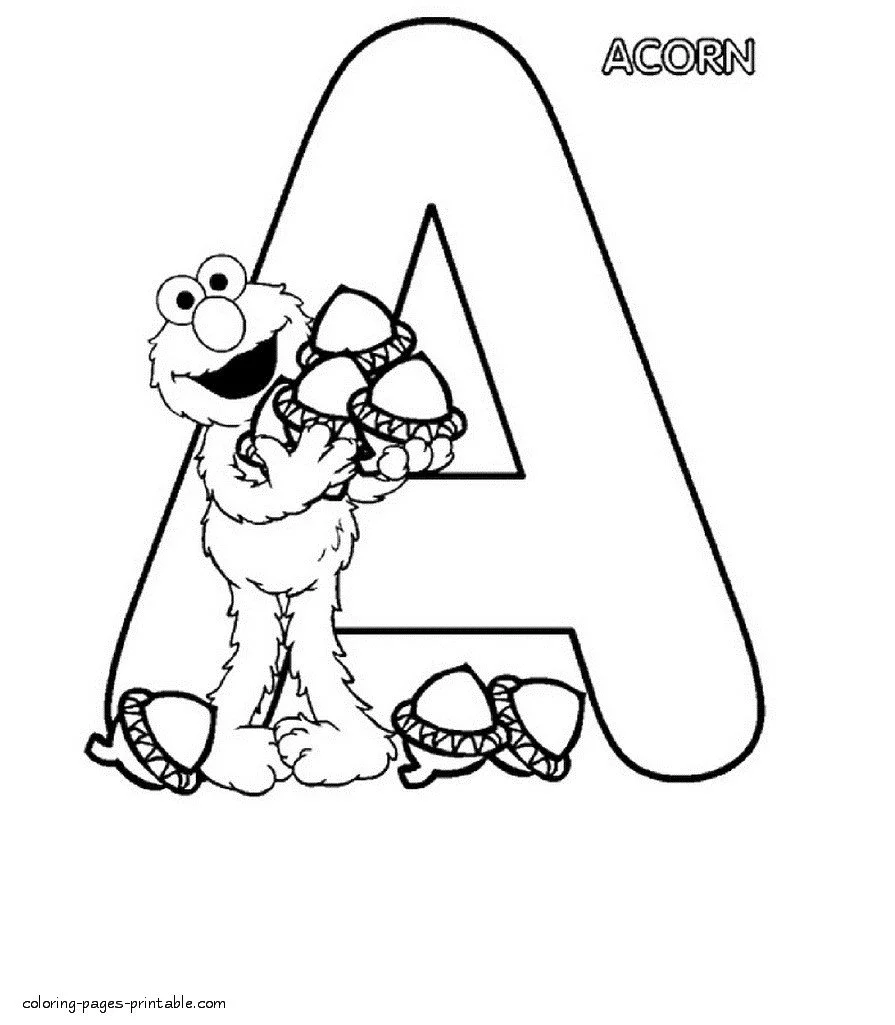 Letter A Coloring Pages