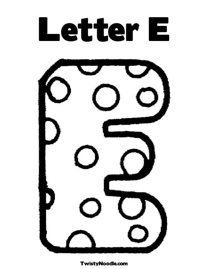 Letter E Coloring Pages