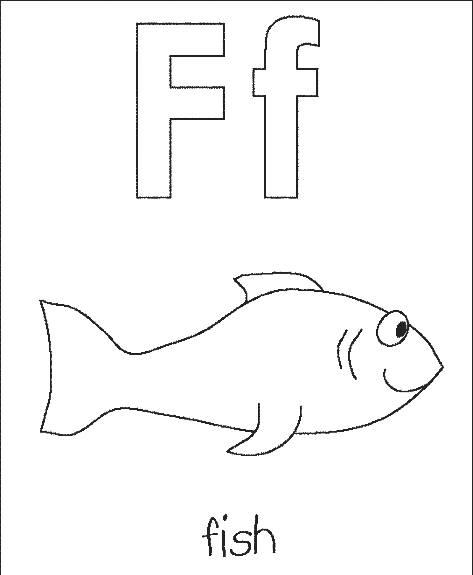 Letter F Coloring Pages