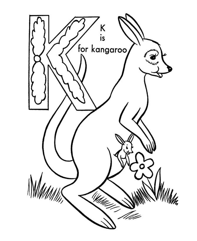 Letter K Coloring Pages