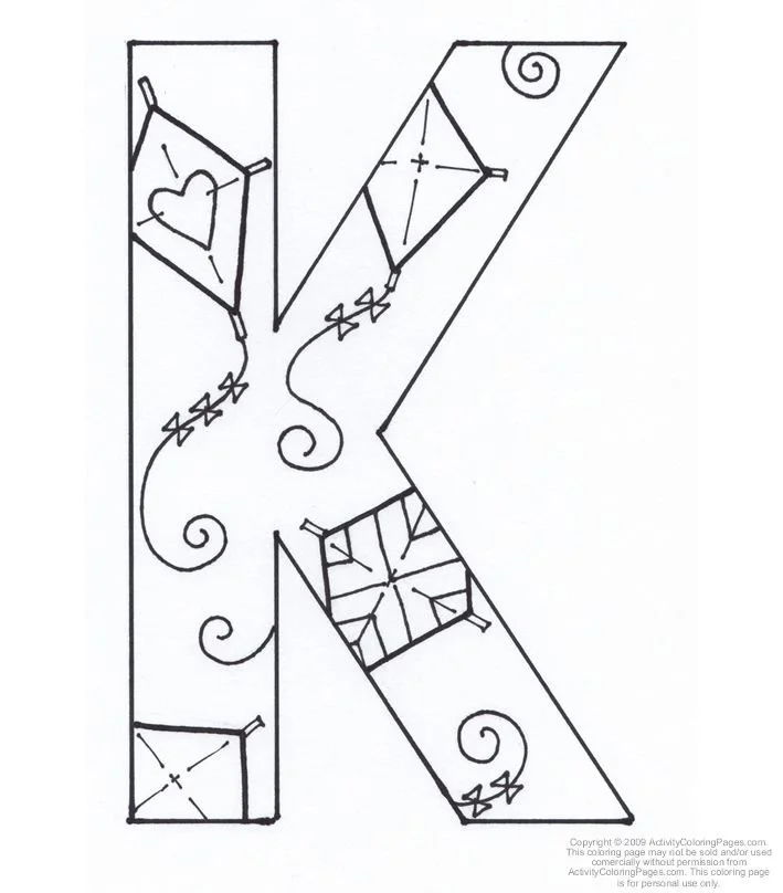 Letter K Coloring Pages