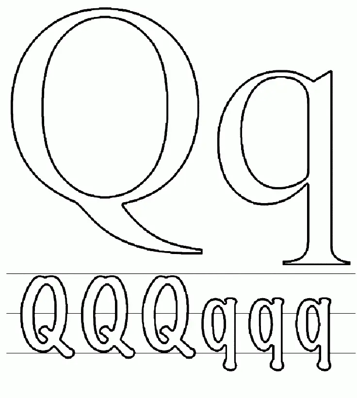 Letter Q Coloring Pages