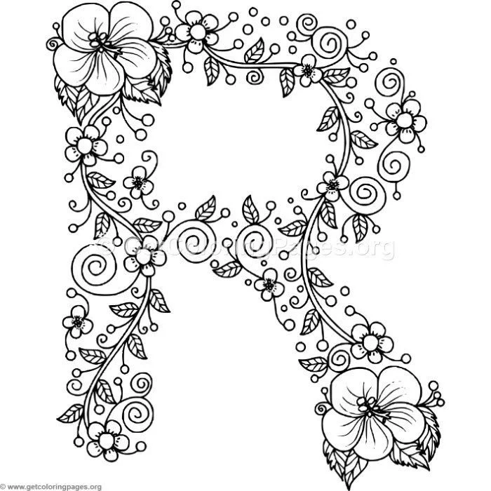 Letter R Coloring Pages