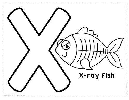Letter X Coloring Pages