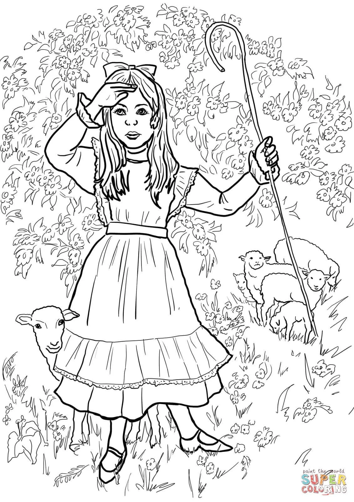 Little Bo Peep Coloring Pages