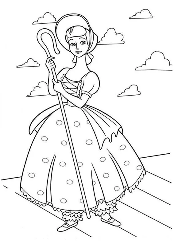 Little Bo Peep Coloring Pages