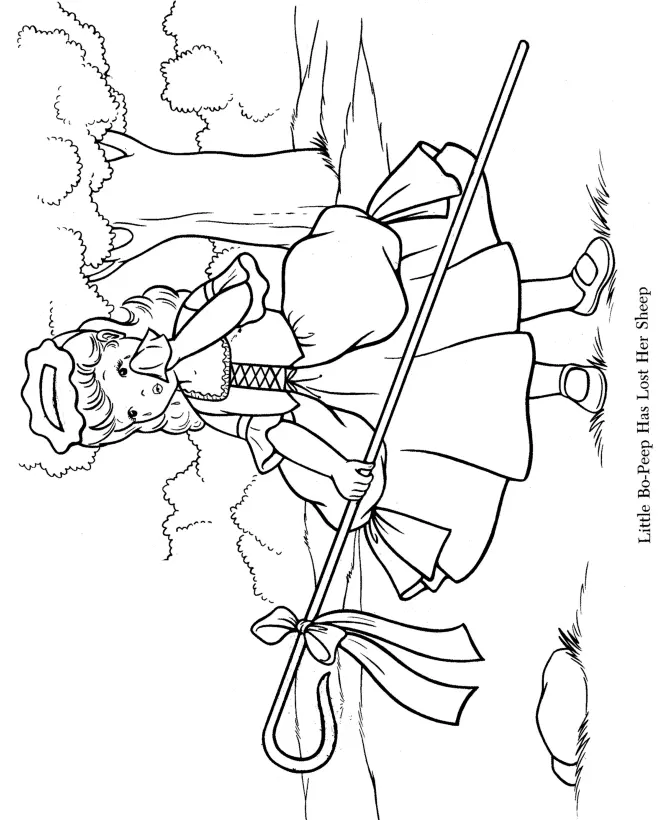 Little Bo Peep Coloring Pages