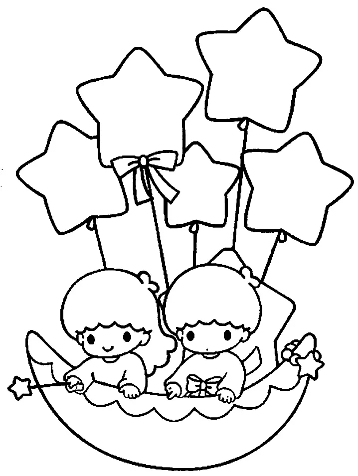Little Twin Stars Coloring Pages