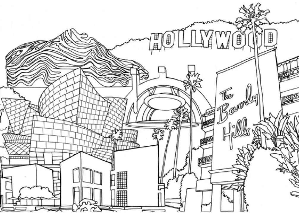 Los Angeles Coloring Pages