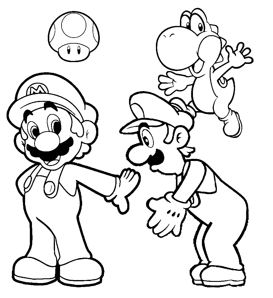 Luigi Coloring Pages