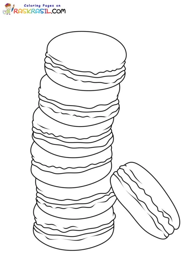 Macaron Coloring Pages