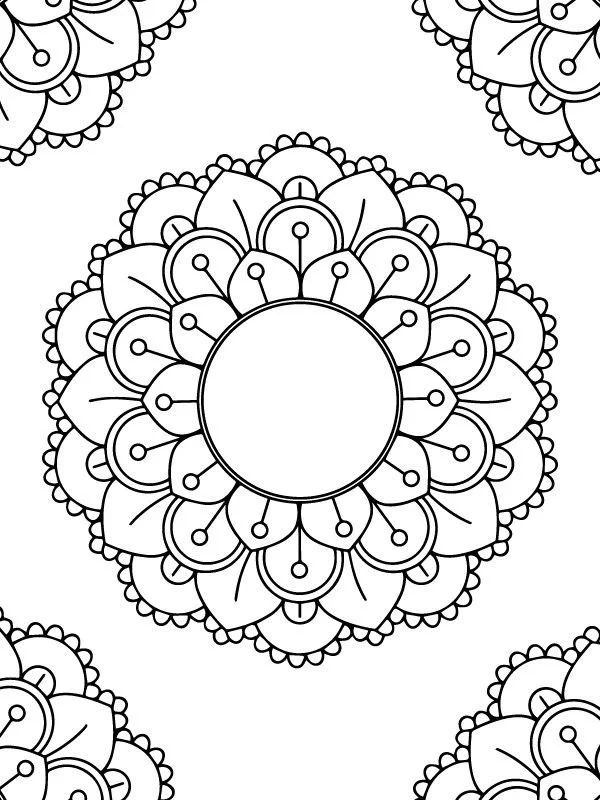 Mandala For Kids Coloring Pages