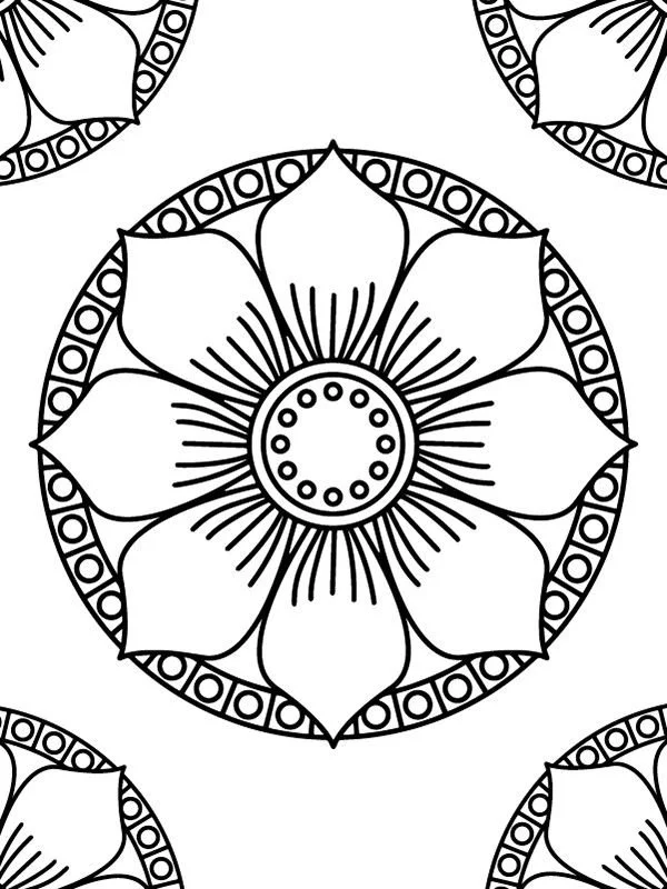Mandala For Kids Coloring Pages