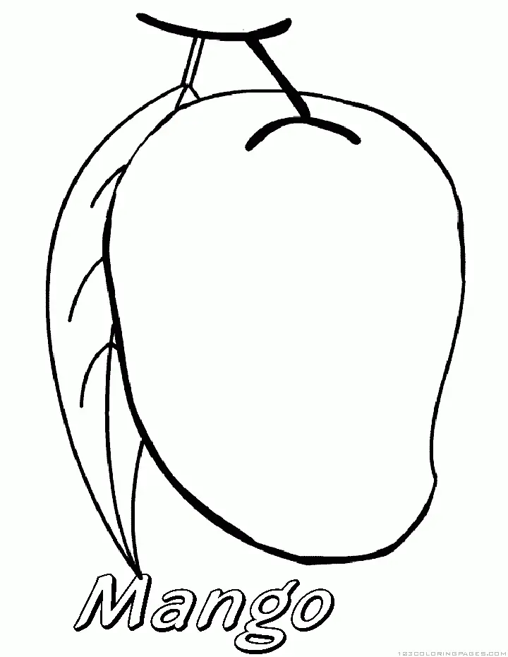 Mango Coloring Pages