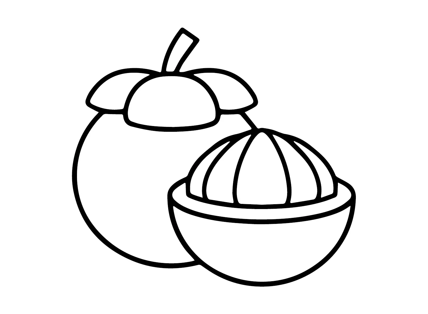 Mangosteen Coloring Pages