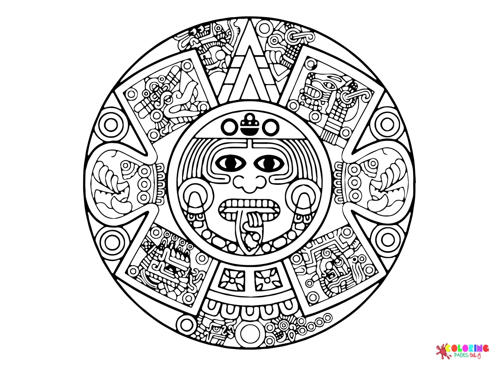 Maya civilization Coloring Pages