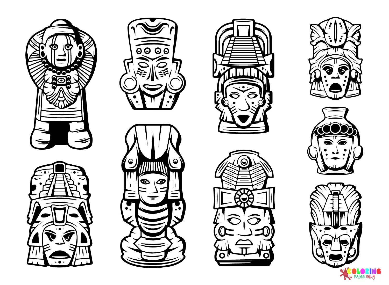 Maya civilization Coloring Pages