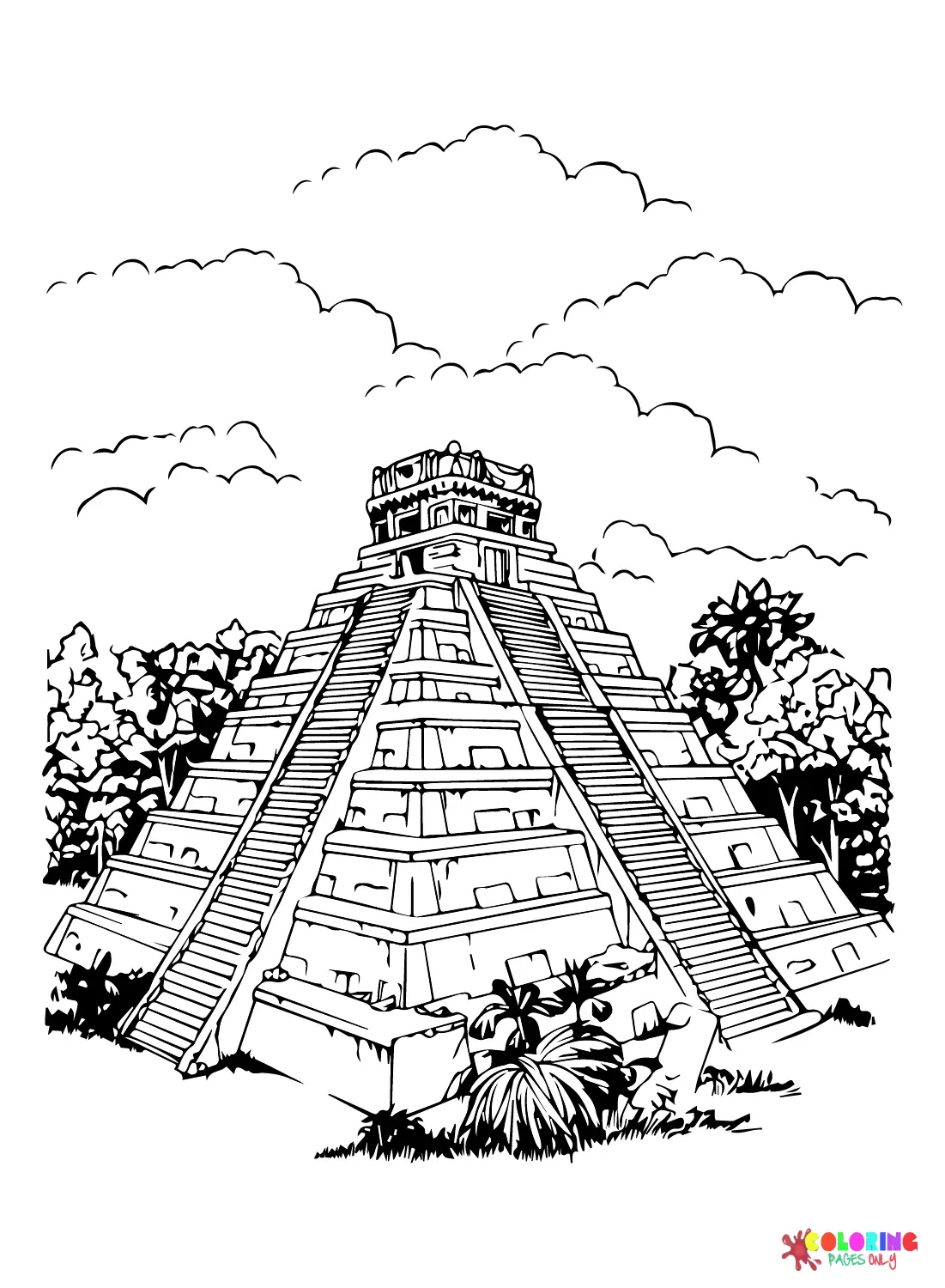 Maya civilization Coloring Pages