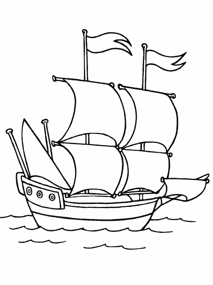 Mayflower Coloring Pages
