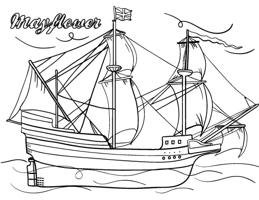 Mayflower Coloring Pages