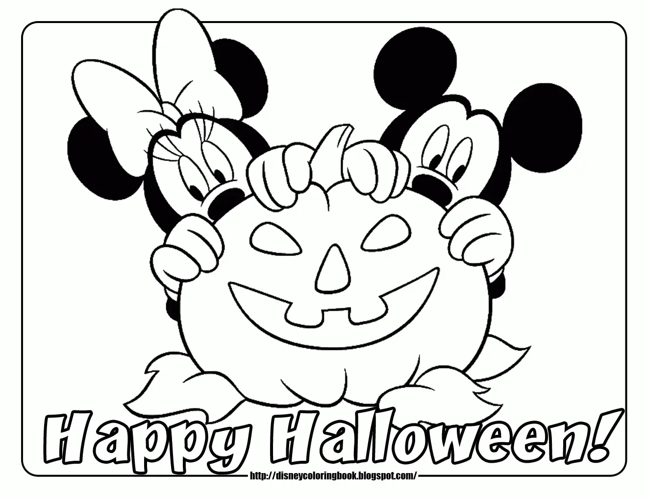 Mickey Mouse Pumpkin Coloring Pages