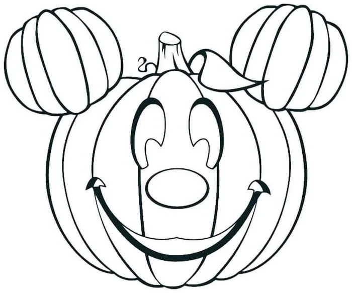 Mickey Mouse Pumpkin Coloring Pages