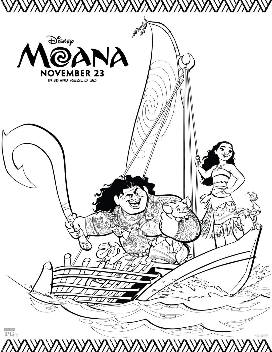 Moana Coloring Pages