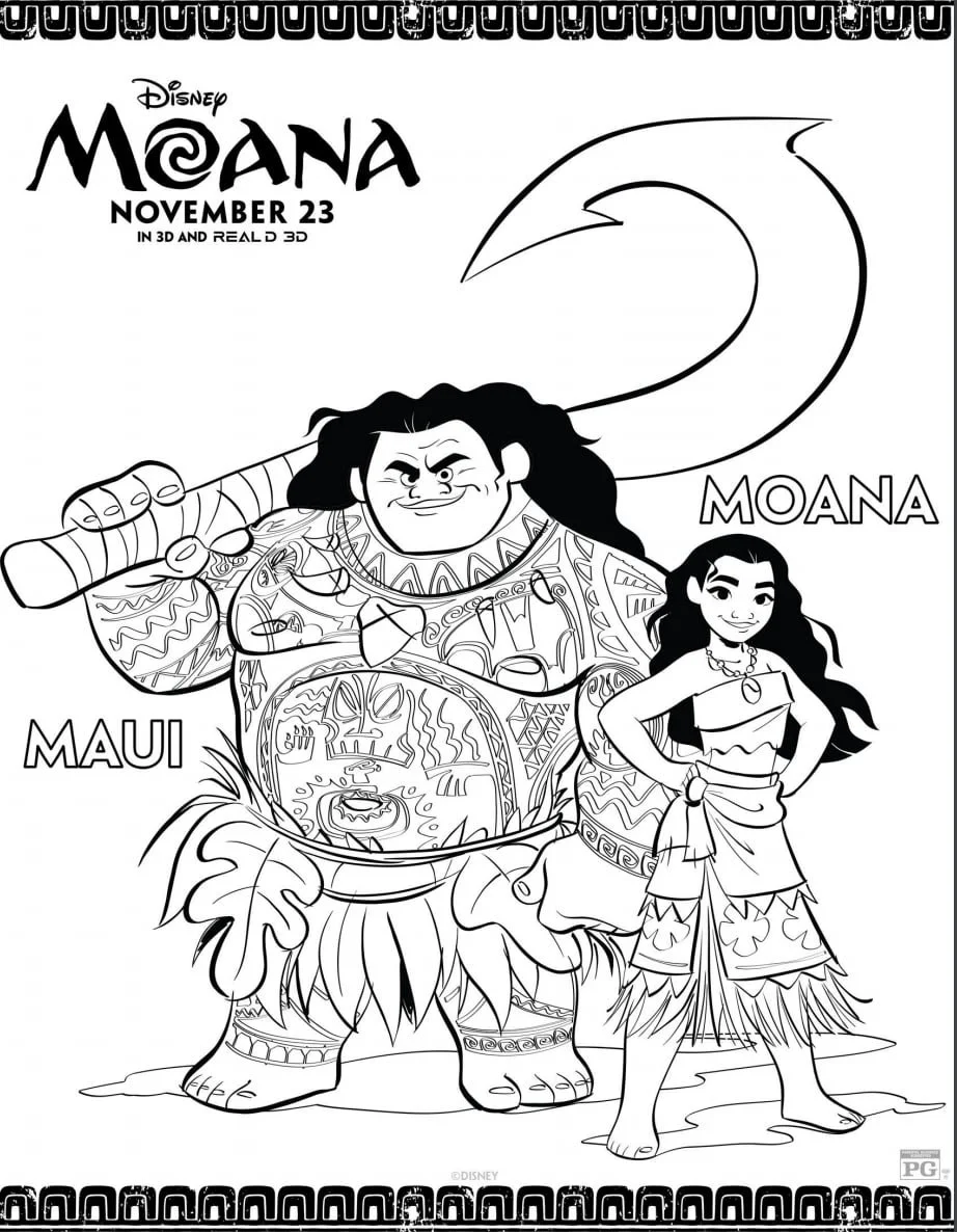 Moana Coloring Pages